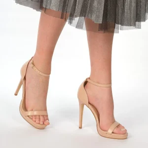 Oza – Sandales Soirée à talon en Beige