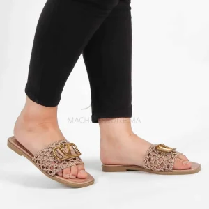 Geranium – Sandales plates en Bronze