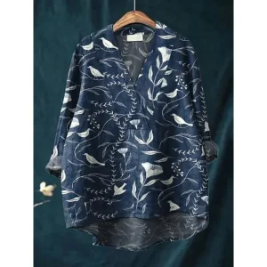 Chemise Femme Lin Imprimé Ethnique