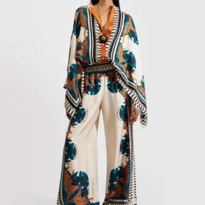 Ensemble Kasbah Bohème – Kimono ample & Pantalon large