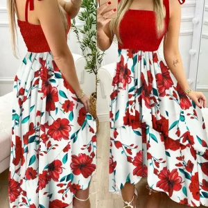 Robe longue bustier asymétrique dos nu