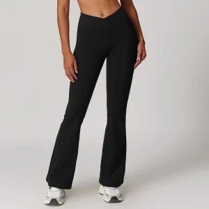 Pantalon de Yoga Femme: Leggings Flare Taille Haute