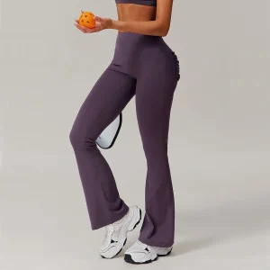 Leggings Yoga Femme Taille Haute et Large avec Poches Pratiques - Pour une Pratique Confortable du Fitness