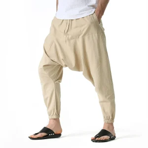 "Souffle du Sud" Pantalon Sarouel Homme en Coton