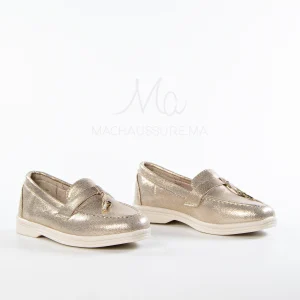Opaline – Mocassins Fille en Bronze