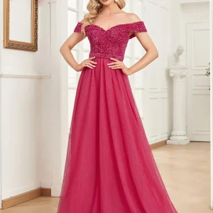 Robe de bal rose en tulle