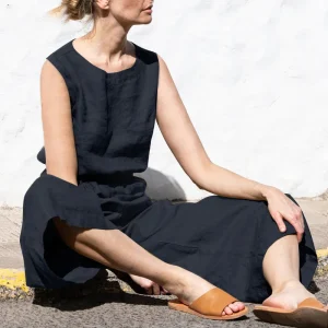 "Éveil du Tao" Combinaison Femme Sans Manches Taille Haute