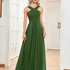 Robe de demoiselle d'honneur verte