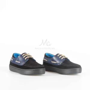 JERSEY – Mocassins en Daim Enfant en Bleu