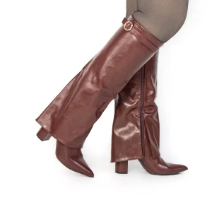 JIMMY – Bottes à talon en Bordeau