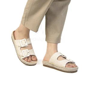 Playa – Sandales plates en Taupe