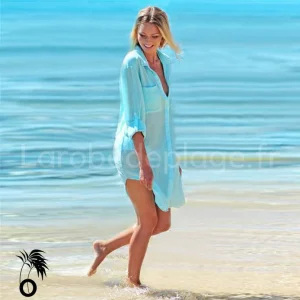 Tunique de plage Lilou en mousseline