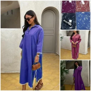 Djellaba tres légère  avec fentes sur le côtés très agréable