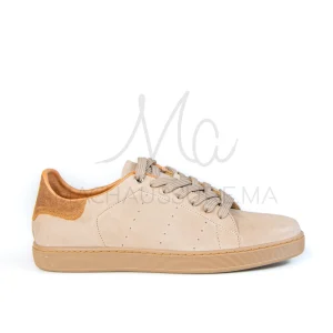 Magnat – Baskets hommes en Nubuck Kaki