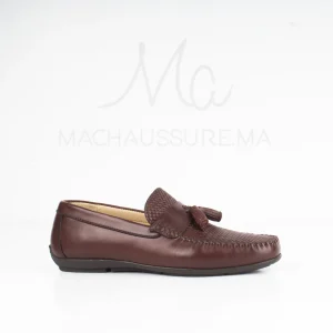 Mistral – Mocassins Hommes en Cuir Marron