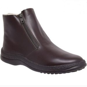 Boots homme deux fermetures cuir doublure mouton marron ou noir ARIMA AUBISQUE