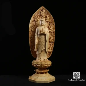 "Bouddha Tathagata" - Essence de Guérison en Bois Massif