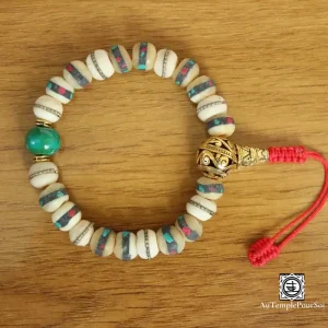 Bracelet "Blancheur de Dolma" en Perles de Yak