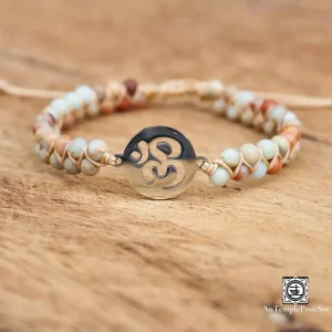 Bracelet "Chant de Shoushan" - Sérénité du OM en perles de Shoushan