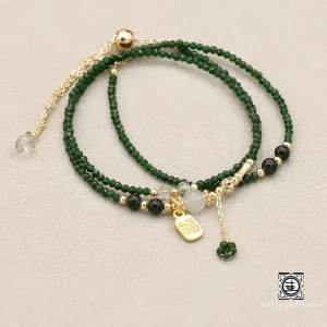 Bracelet Jaspe & Quartz – 3 Rangs, Élégance Bohème