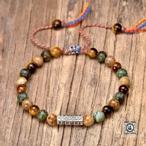 Bracelet Tibétain en Pierres Naturelles | Protection, Équilibre et Spiritualité