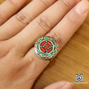 "Cercle de Manasarovar" - Bague Ornementale Tibétaine