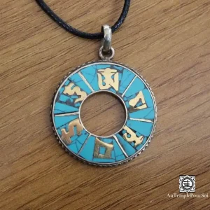 "Cercle de Mantras" - Pendentif Ethnique Népalais