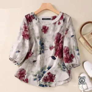 Chemisier Haut de Gamme Femme – Élégance Florale et Confort Absolu