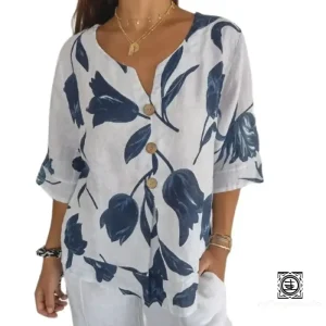 Chemisier Haut de Gamme Femme en Lin – Élégance Naturelle