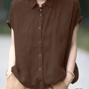 Chemisier Haut de Gamme Femme en Lin – Élégance Naturelle & Confort