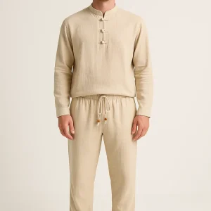 "Sérénité Naturelle" : Ensemble Lin et Coton pour Homme - Style et Confort