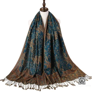 "Esprit d'Orient" Écharpe en Jacquard de Soie - Collection Prestige