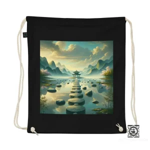 "Esprit Serein" Sac à cordon en coton biologique