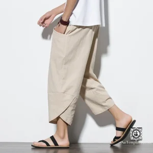 "Jiajing" Pantalon en Lin et Coton