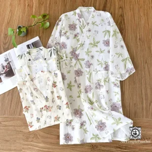 Kimono en Coton-Lin - Douceur Pastorale et Élégance Naturelle