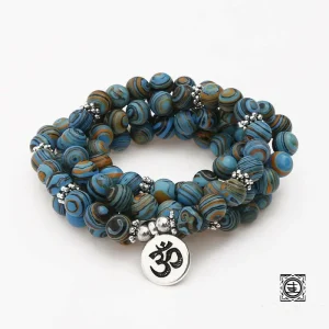 Mala "Énergie Naturelle" 108 perles de Malachite