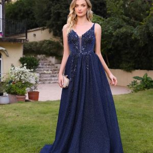Robe bleu marine chic pour mariage