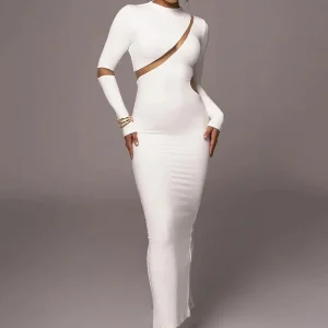 Robe découpe asymétrique hiver