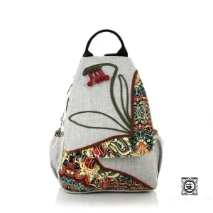 Sac à Dos Ethnique Fleur Brodée - Élégance et Originalité