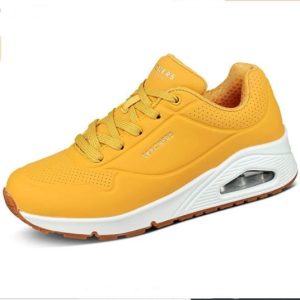 Basket basse junior mode jaune semelle compensée à coussin d&rsquo;air avec bulle SKECHERS Uno