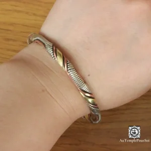 "Spirale Élégante" Manchette en Cuivre Ajustable