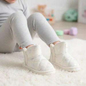 Leopoldo – Bottines imperméables pour fille en Blanc