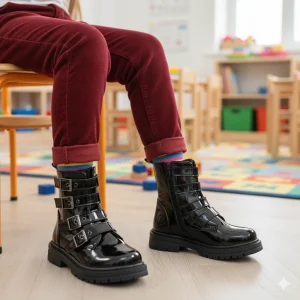VIOLA – Bottines Enfant en Noir
