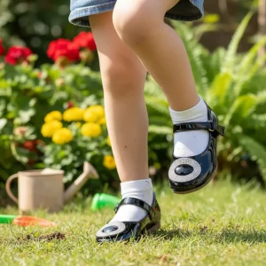 Johana – Ballerines pour fille en Noir