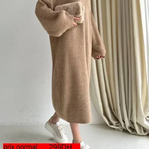 La robe tricotée longue Reff 20013