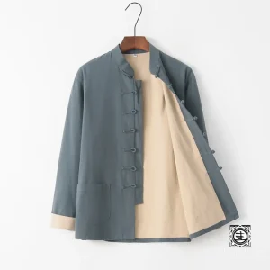 Veste Hanfu Traditionnelle en Lin et Coton – Élégance Orientale et Confort